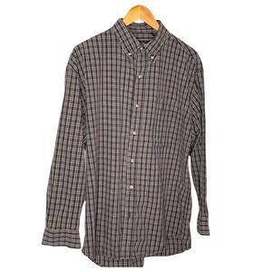 Long Sleeve Button-down Plaid Shirt
